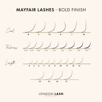 London Lash Klasične trepalnice Mayfair 0.18